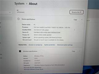 LENOVO Thinkpad E15 Win11, i7-1165g7, 32gb, 1tb